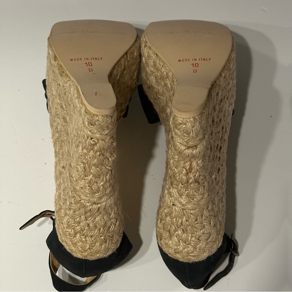 Michael Kors Women’s Black Wedge Sandals Size 10 US - Picture 4 of 5